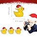 Yuronam 70 Pcs Tiny Christmas Ducks Mini Resin Ducks Miniature Ornaments for Slime Dollhouse Garden DecorationChristmas Hat Yellow Duck - Image 4