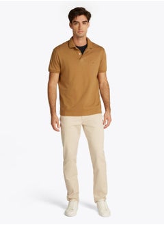 TOMMY HILFIGER Men's Regular Fit Polo Shirt - Cotton, Brown  - Image 4