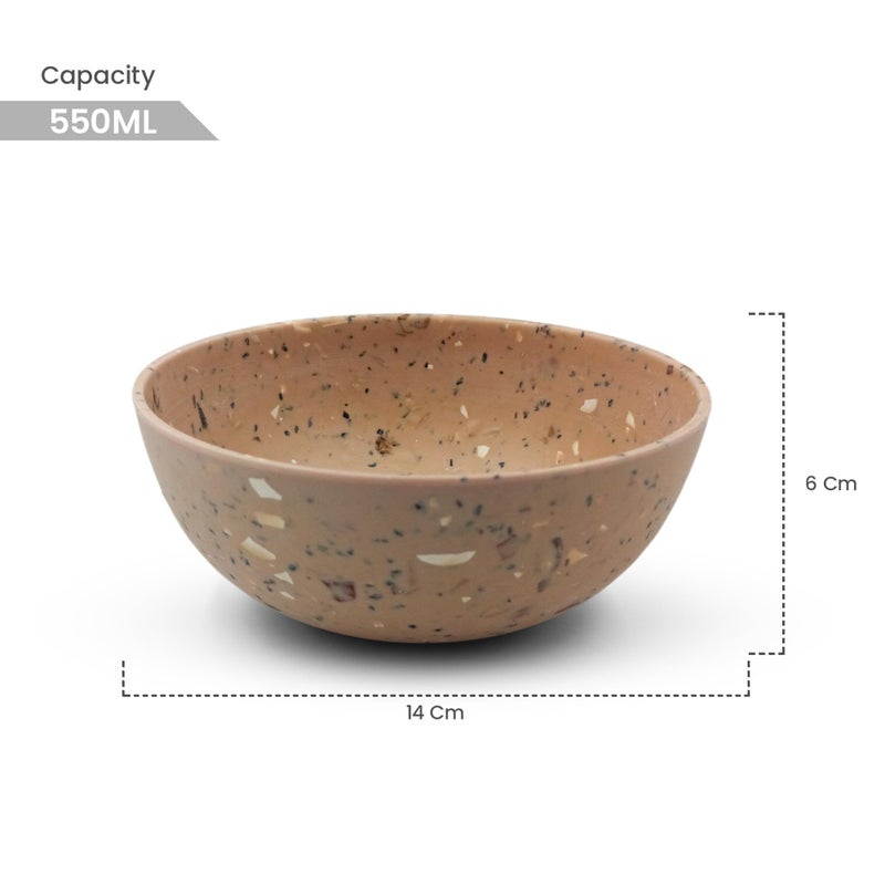 Red Butler Eco-Friendly Bamboo Fiber Snack Bowls | Set of 2 Bowls | Reusable and Stain Resistant | Microwave Safe | Perfect for Maggi, Pasta & Snacks | Elegant Walnut Design - Image 5
