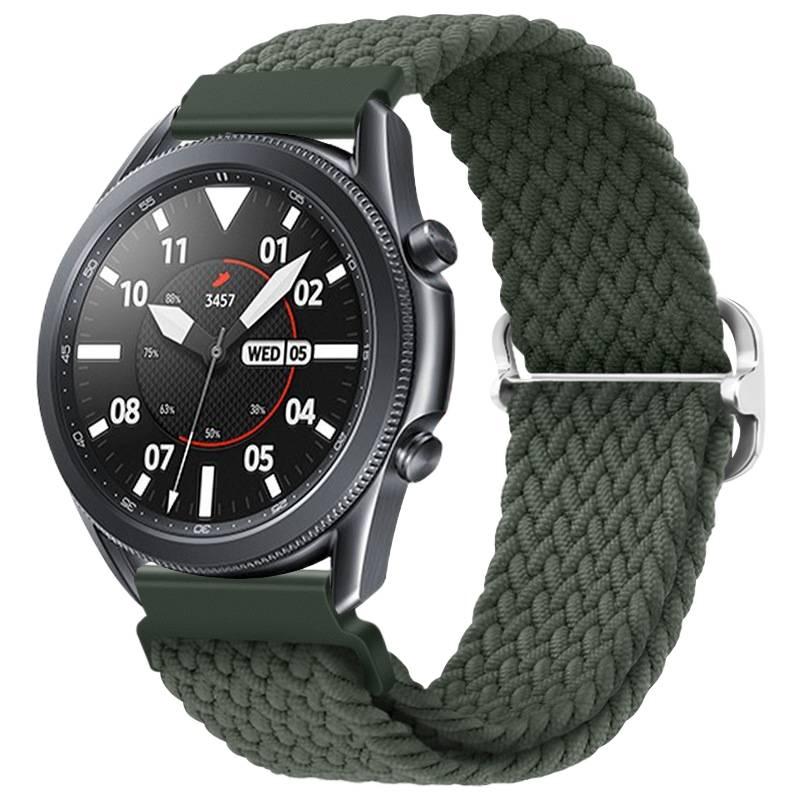 سوار ساعة ذكية سوار نايلون حلقي متوافق مع Samsung Galaxy Watch 7 بملاءمة قابلة للتعديل وحزام بديل للاستخدام اليومي باللون أخضر قابل للتعديل للمدرسة للهدايا للاستخدام الخارجي - Image 1