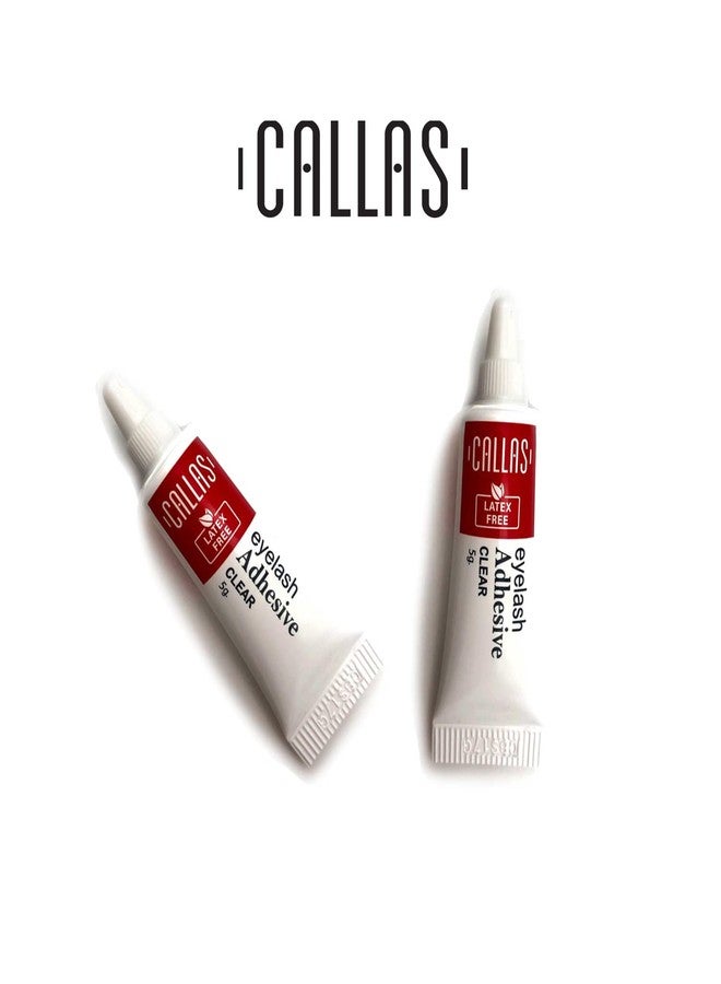 CALLAS Eyelash Glue, Latex Free Adhesive Lash Glue for False Eyelashes, Hold Strong, Waterproof, Easy to Use Callas Clear Adhesive (Clear 5g x 2 Packs) - Image 2