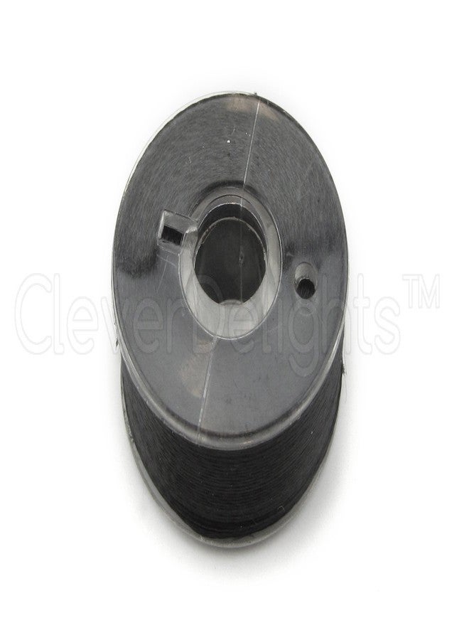CleverDelights Black Size A (Class 15) Prewound Bobbins - 144 Pack - Black 60Wt Polyester Thread - SA156 Replacement - Style A Bobbins - Image 2