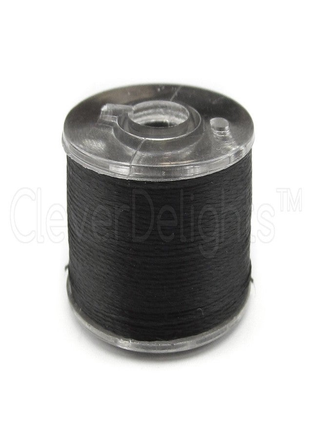 CleverDelights Black Size A (Class 15) Prewound Bobbins - 144 Pack - Black 60Wt Polyester Thread - SA156 Replacement - Style A Bobbins - Image 3