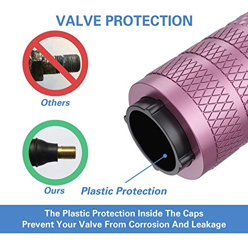 CKAuto Tire Valve Stem Caps, Pink, 10 pcs/Pack, Anodized Aluminum Tire Cap Set, Corrosion Resistant, Universal Stem Covers for Cars Trucks Motorcycles SUVs and Bikes - Image 5
