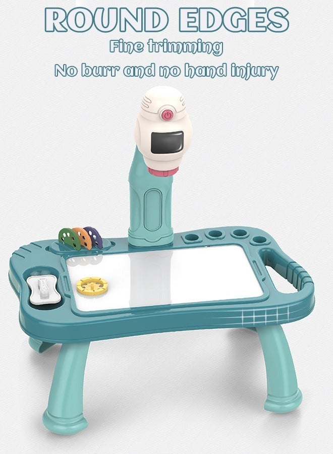 جرويك طاولة رسم بروجكتور للأطفال، مجموعة لوحة طاولة الرسم، ألعاب رسم تعليمية، لعبة جهاز عرض التتبع والرسم، لوحة رسم ذكية، جهاز عرض فني للأطفال - Image 5