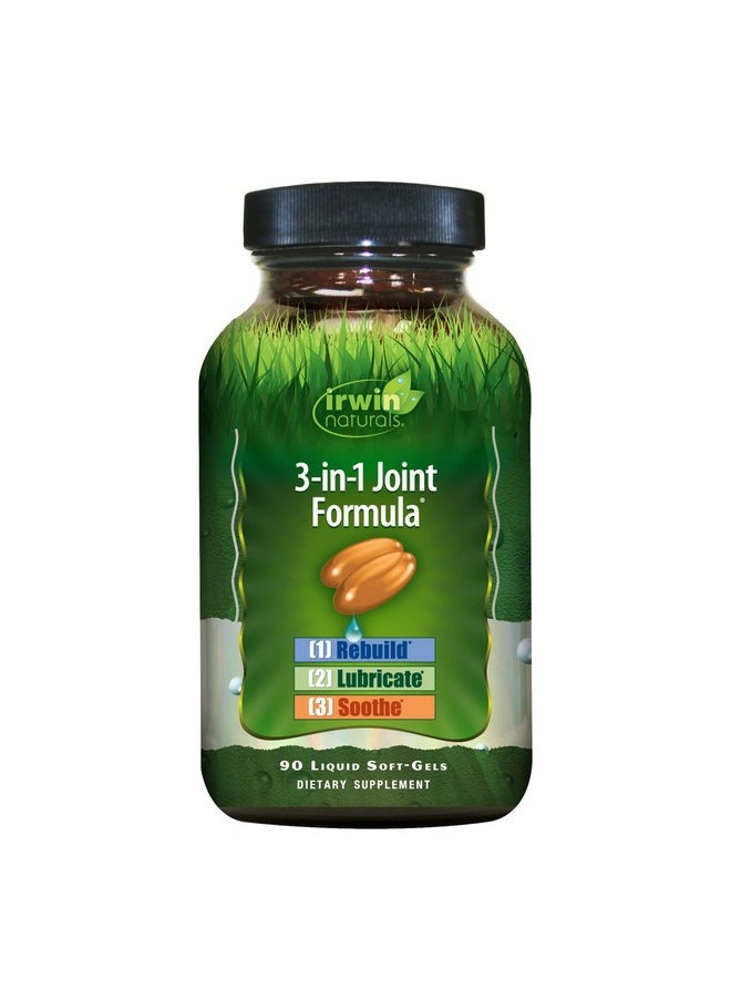 Irwin Naturals Irwin Naturals 3-in-1 Joint Formula - Powerful Joint Support Supplement with Glucosamine, Chondroitin, Turmeric & Boswellia - 90 Liquid Softgels  - Image 1