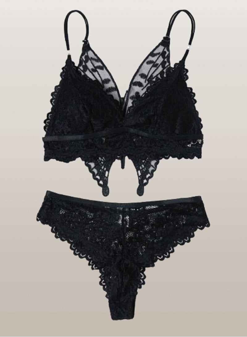 MANIKAN MANIKAN Lingerie set for women, lace, butterfly in the back - Image 1
