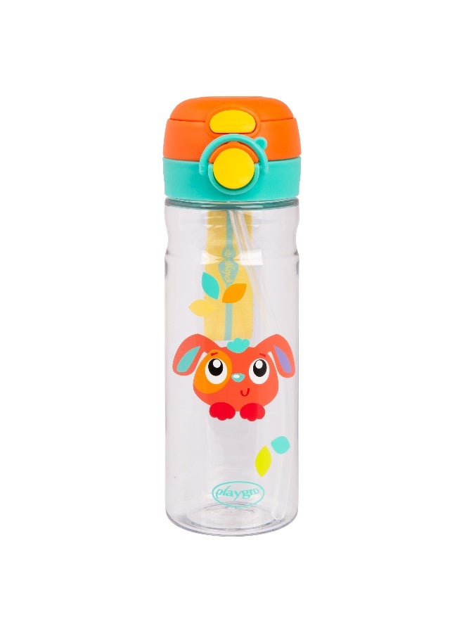 Playgro Penny FlipSip 2-in-1 Kids Water Bottle with Straw & Spout, Flip-Top Leak-Resistant Lid, BPA-Free Reusable Drinking Bottle for Toddlers & Kids - Image 1