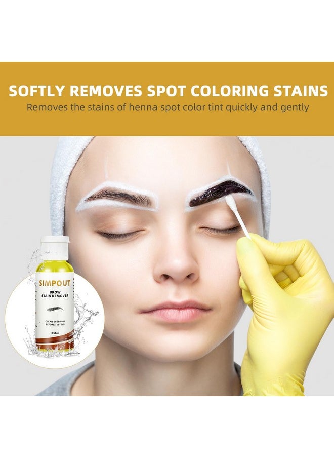 Simpout Henna Brow Stain Remover Deep Cleansing Eyebrows Softly Removes Oils From The Skin Around The Eyebrows 50Ml  - Image 3