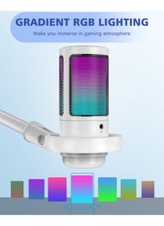 جوشبيرغ ميكروفون مكثف USB ME6S RGB لميكروفون ألعاب الكمبيوتر PS4/PS5/Mac/الهاتف  - Image 5