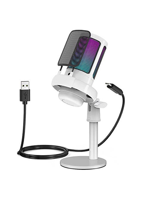 ME6S RGB USB Condenser Microphone For PC Gaming Mic PS4/PS5/Mac/Phone