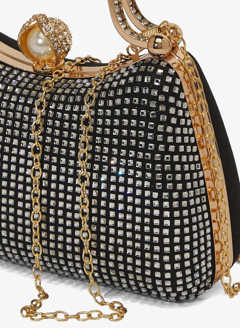 Khizana Silver Gold, Silver Detailed Embellished Handle Bag for Women | Best Price UAE