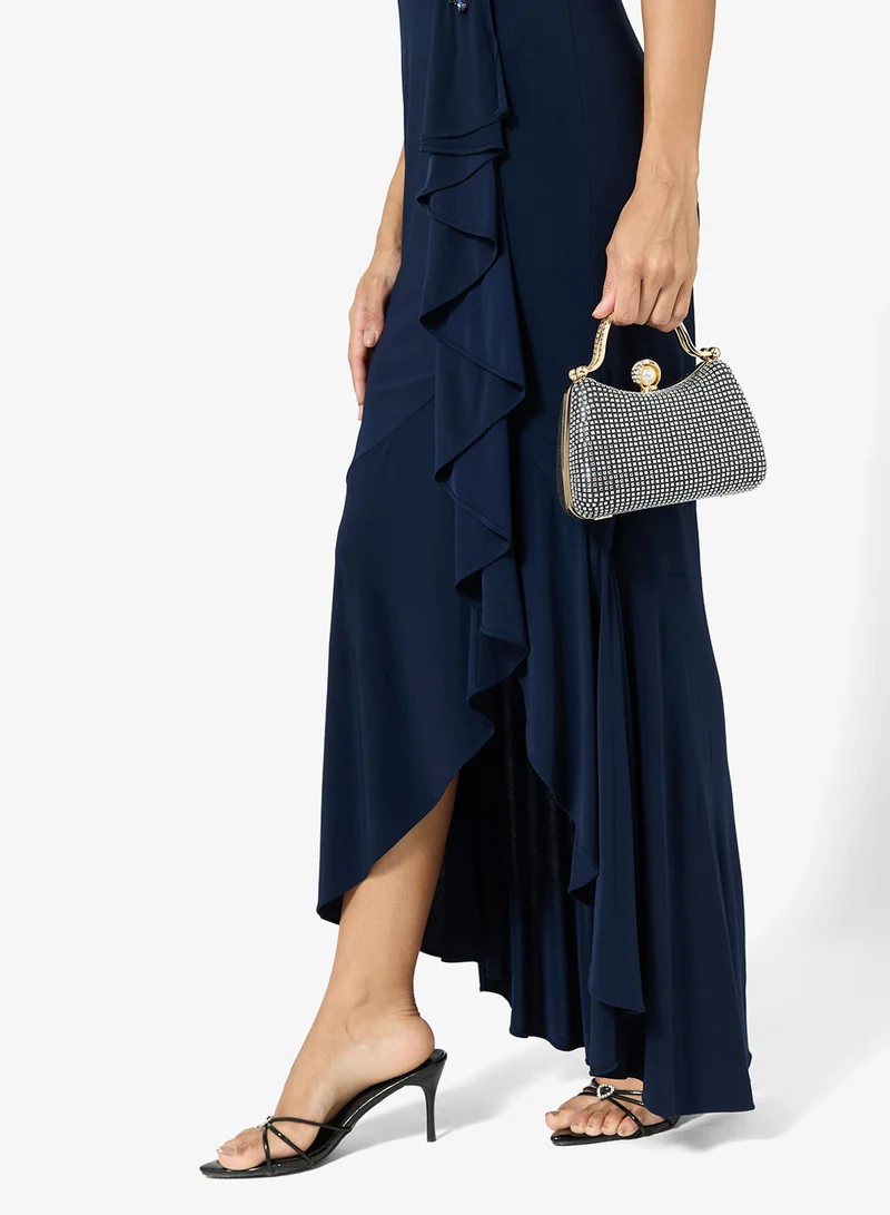 Khizana Silver Gold, Silver Detailed Embellished Handle Bag for Women | Best Price UAE