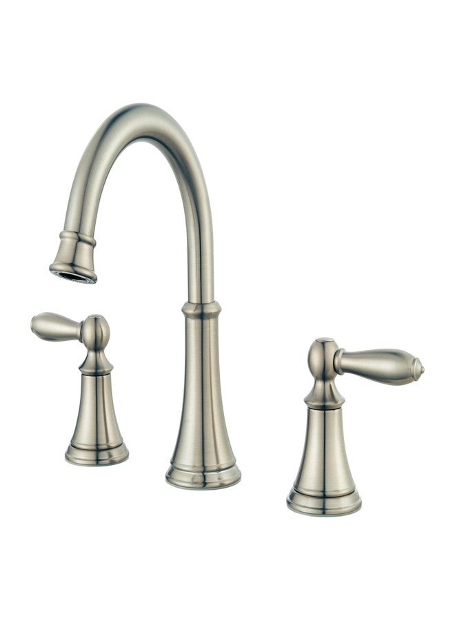 Pfister Courant Bathroom Sink Faucet, 8-Inch Widespread, 2-Handle, 3-Hole, Brushed Nickel Finish, LF049COKK - Image 1