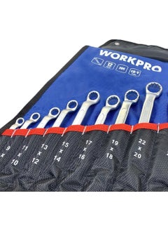 WORKPRO WP202510 6-32MM 12 Piece Cr-V Professional Double Ended Ring Wrench Set + Cloth Carrying Case  - Image 4