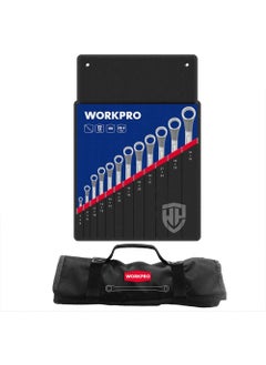 WORKPRO WP202510 6-32MM 12 Piece Cr-V Professional Double Ended Ring Wrench Set + Cloth Carrying Case  - Image 5