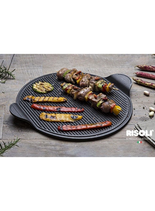 Risoli Pizza Grill L40xW34cm Autograph Cast Aluminum Non-Stick Pan for Oven & BBQ - Image 3