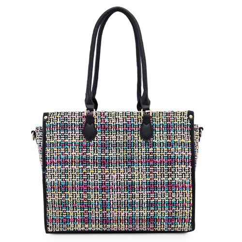Caprese Harmonee Tote Bag, Large | Stylish Handbag for Women with Detachable Shoulder Strap | Spacious, Versatile Office & Daily Essentials Tote | Multiple Organizational Pockets, Zip Closure (Black) - Image 2