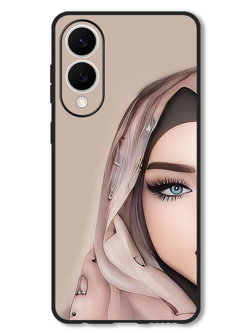 Theodor Case Compatible with Samsung Galaxy S25 Edge 6.7 Inch Protection Shockproof Bumper Cover Girl Half Face - Image 1