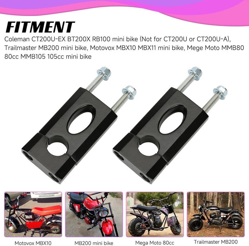 CILOYU Mini Bike Handlebar Risers 7/8" (22mm) Clamp for Coleman BT200X CT200U-EX Trailmaster MB200 - Image 4