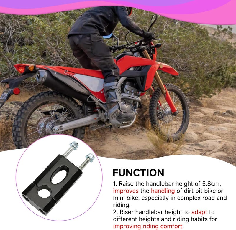CILOYU Mini Bike Handlebar Risers 7/8" (22mm) Clamp for Coleman BT200X CT200U-EX Trailmaster MB200 - Image 3