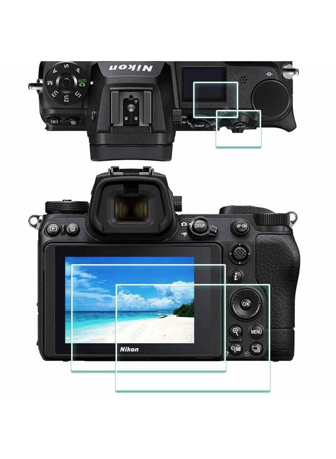 ULBTER Z6II Z7II Screen Protector for Nikon Z 7II / Z 6II + Top [2+2Pack] 0.3mm 9H Hardness Z7 II Z6 II Tempered Glass Cover Anti-Scrach Anti-Fingerprint Anti-Bubble - Image 1