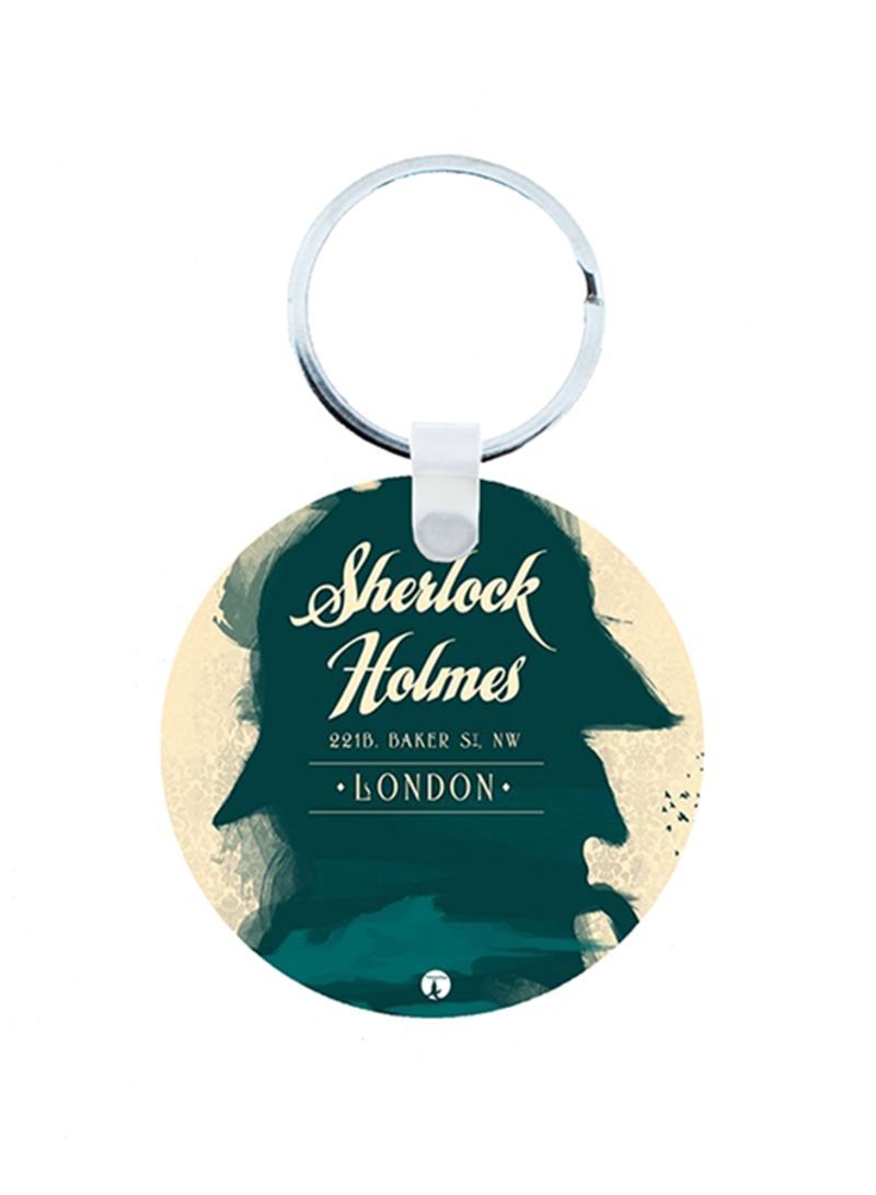 Sherlock Holmes Wooden Keychain