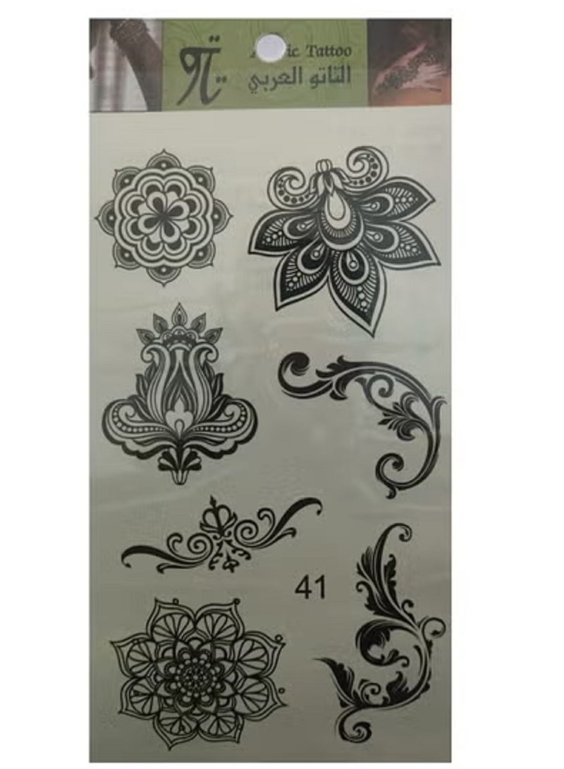 تاتو  مؤقت على شكل ورود مختلفة جذابة - Image 2