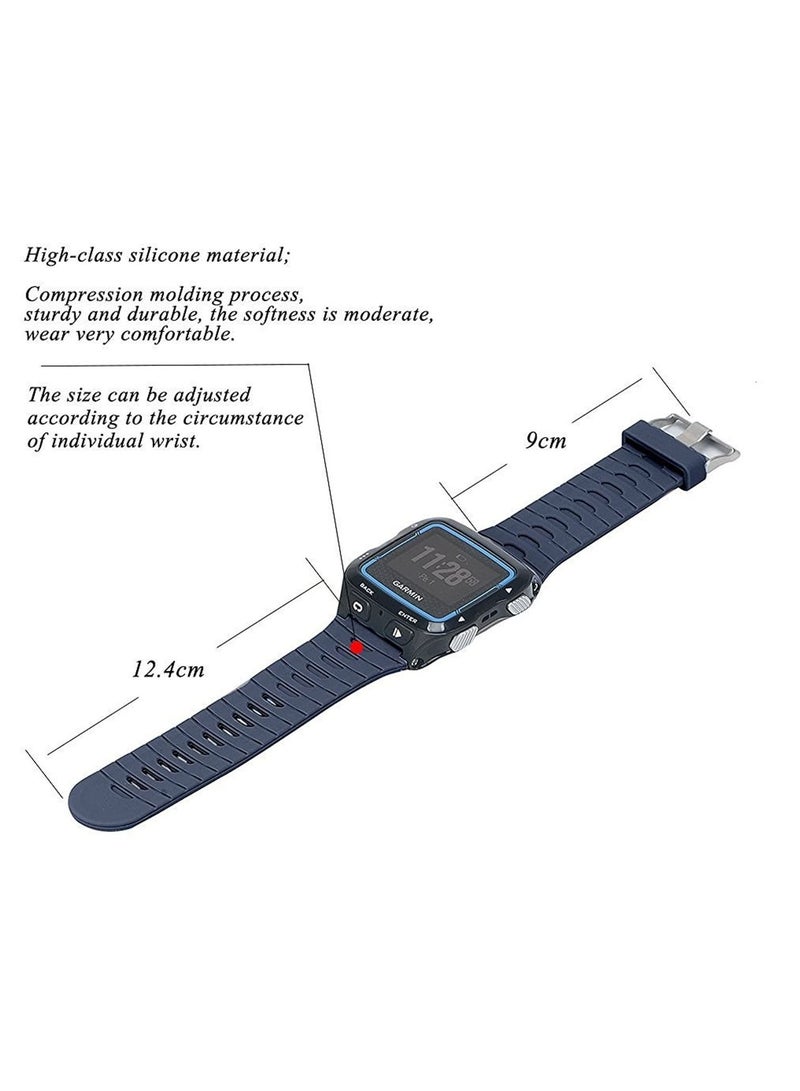 Soft Silicone Replacement Strap Band Women Men Compatible with Garmin Forerunner 920xt Watch (Black) - Image 5