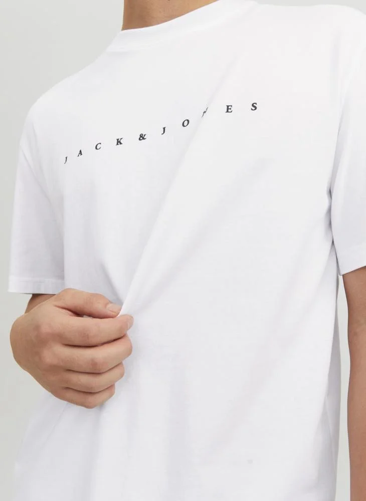 JACK & JONES Logo Regular Fit Crew Neck T-Shirt