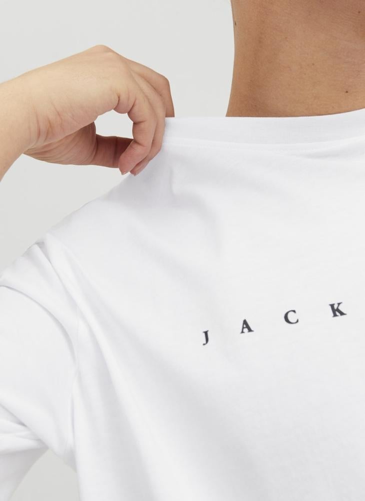 JACK & JONES Logo Regular Fit Crew Neck T-Shirt - Image 3