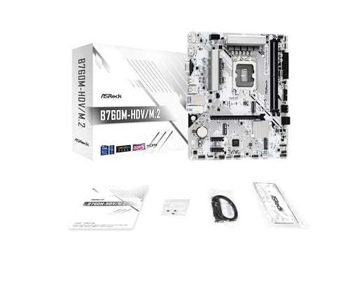 ASRock Motherboard B760M-HDV/M.2 Intel 12th and 13th Generation CPU (LGA1700) Compatible B760 Chipset DDR5 Micro ATX Motherboard - Image 3