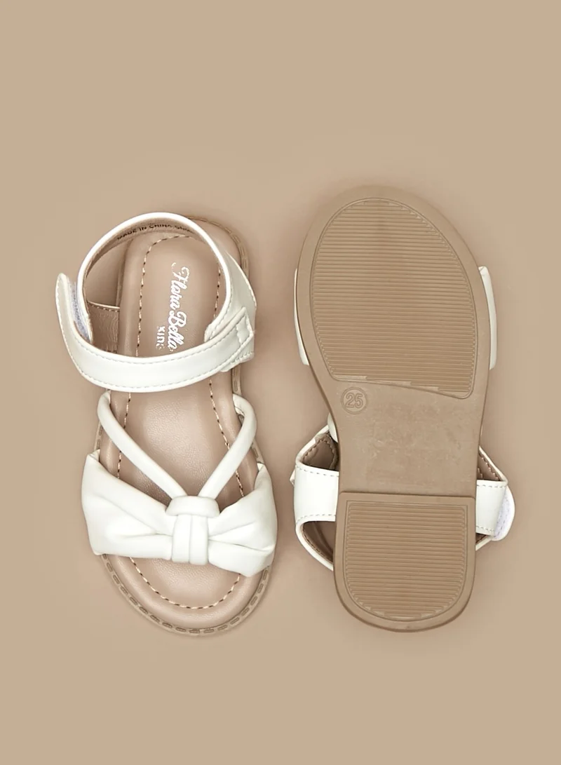 Flora Bella By Shoexpress Girls Strappy Open Toe Sandals with Hook and Loop Closure