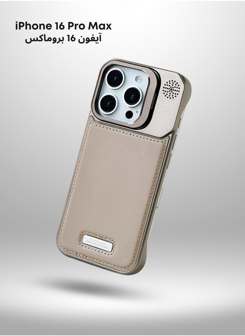 Edots - RMO Premium Leather Phone Case for iPhone 16 Pro Max – Patented Design, Shockproof, MagSafe Compatible, Full Protection & Hygienic Shield - Image 1