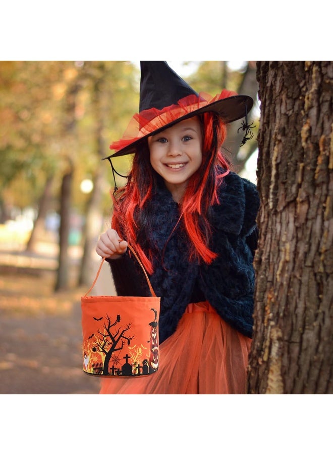 机翻 · 通用领域 حيلة هالوين أو علاج أكياس مع أضواء LED - التوهج في دلو اليقطين المظلم للأطفال ، السلال القابلة لإعادة الاستخدام لمزايا حفل هالوين وأكياس الحلوى الحلوى لعيد الميلاد 38 * 24 سم (برتقالي) - Image 5