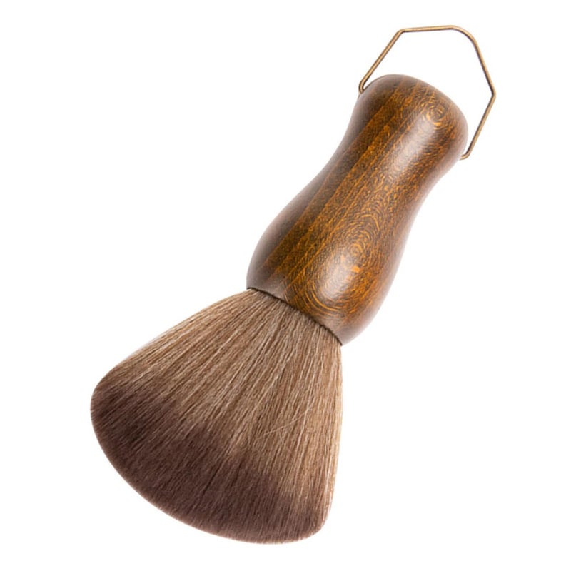 Professional Black Hair Removal Neck Duster Brush with Hook for Barbers Salon - Image 1