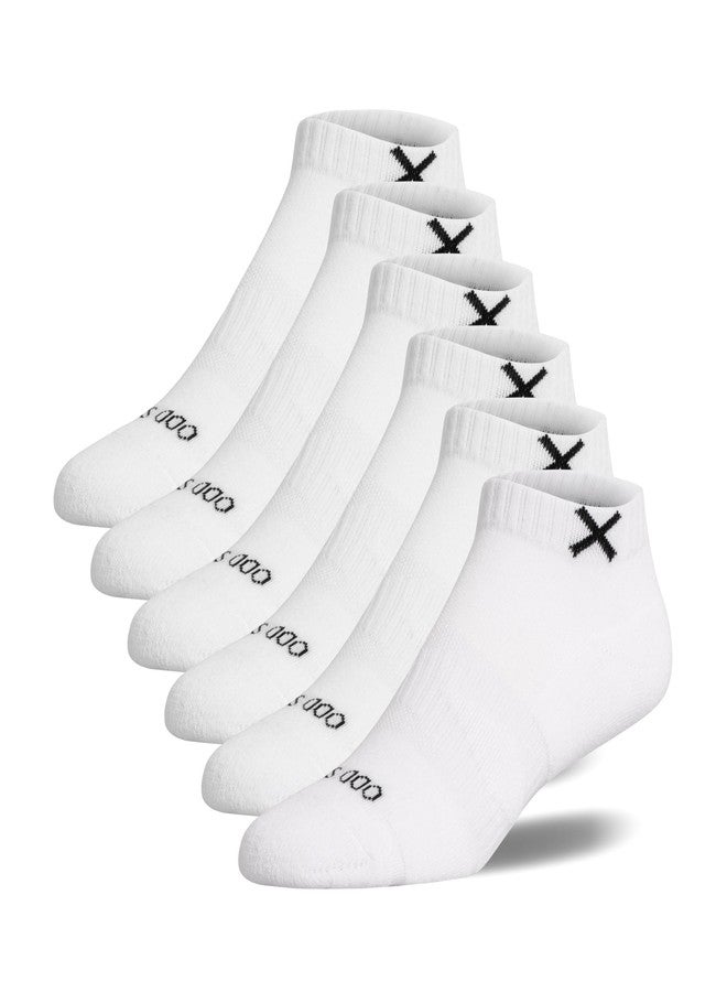 Odd Sox جوارب أود سوكس باسيكس النسائية - جوارب قصيرة - عبوة من 6 قطع بيضاء | جوارب قطنية مريحة وعالية الجودة للاستخدام اليومي - Image 1