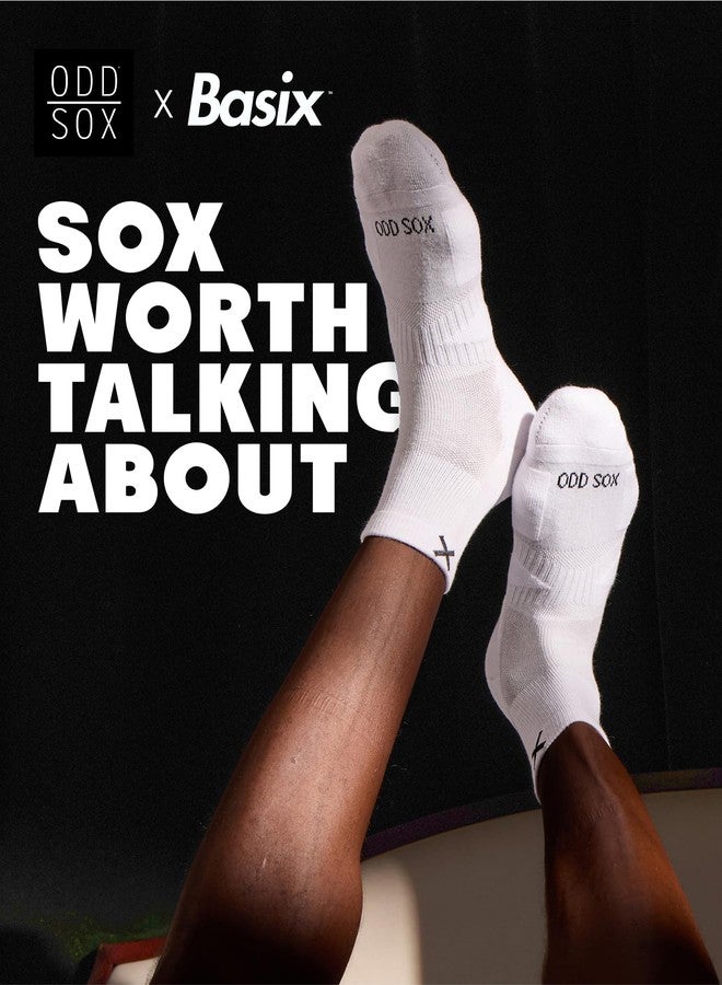 Odd Sox جوارب أود سوكس باسيكس النسائية - جوارب قصيرة - عبوة من 6 قطع بيضاء | جوارب قطنية مريحة وعالية الجودة للاستخدام اليومي - Image 5