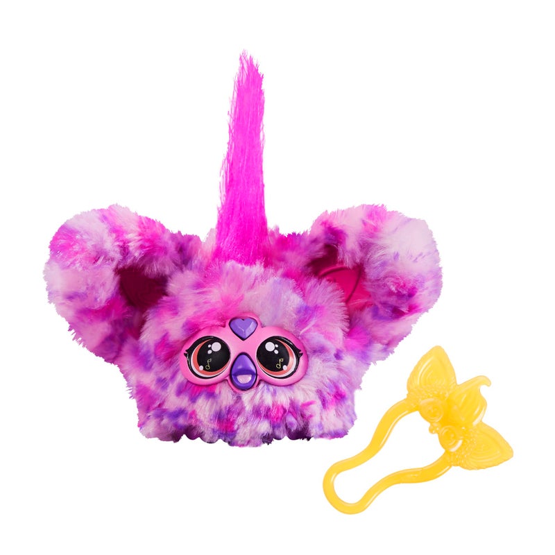 Furby Furblets Hip-Bop Mini Friend, 45+ Sounds, Hip Hop Music & Furbish Phrases, Electronic Plush Toys for Girls & Boys 6 Years & Up, Pink & Purple - Image 1