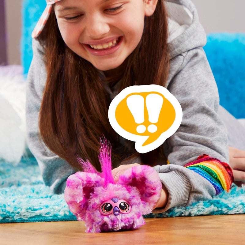 Furby Furblets Hip-Bop Mini Friend, 45+ Sounds, Hip Hop Music & Furbish Phrases, Electronic Plush Toys for Girls & Boys 6 Years & Up, Pink & Purple - Image 3