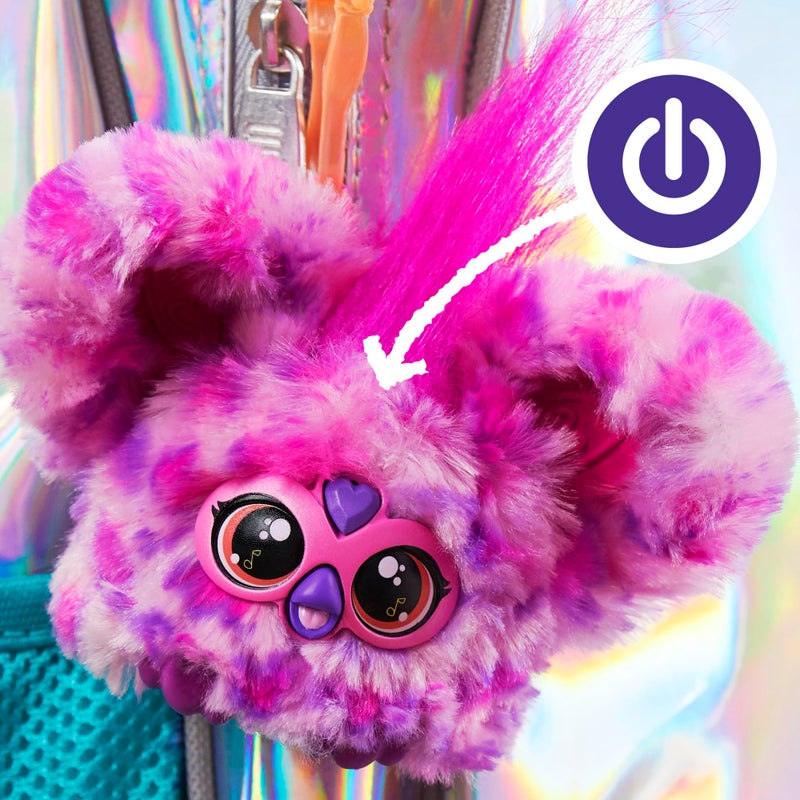Furby Furblets Hip-Bop Mini Friend, 45+ Sounds, Hip Hop Music & Furbish Phrases, Electronic Plush Toys for Girls & Boys 6 Years & Up, Pink & Purple - Image 2