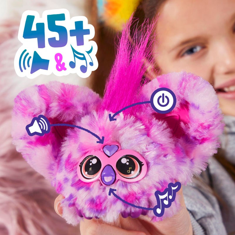 Furby Furblets Hip-Bop Mini Friend, 45+ Sounds, Hip Hop Music & Furbish Phrases, Electronic Plush Toys for Girls & Boys 6 Years & Up, Pink & Purple - Image 5