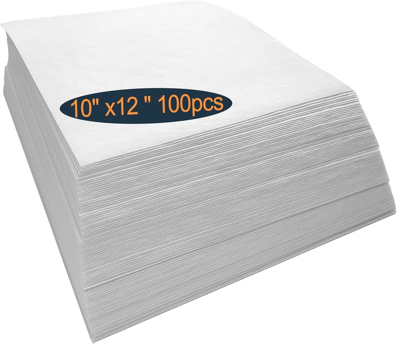 HimaPro Cut Away Embroidery Stabilizer Backing 2.5oz Medium Weight 10"x12" Cutaway Stabilizer for Machine Embroidery Precut 100pcs - 100% Polyester -Great for 5" x 7" Hoops - Image 1