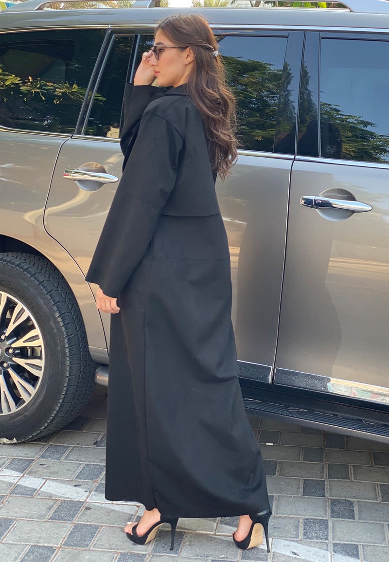 Moistreet Casual Coat Style Abaya - Image 3