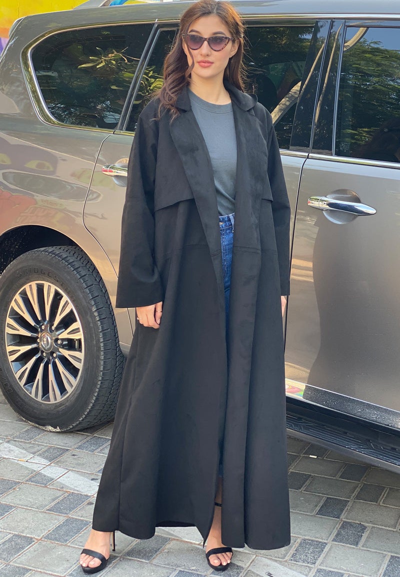 Moistreet Casual Coat Style Abaya - Image 4