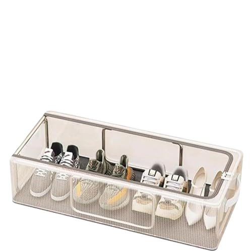 Scaroal Transparent Waterproof PVC Shoe Organizer with Lid Dustproof Underbed Storage Box 27L Under Bed Shoe Storage Bag 1PC - Image 3