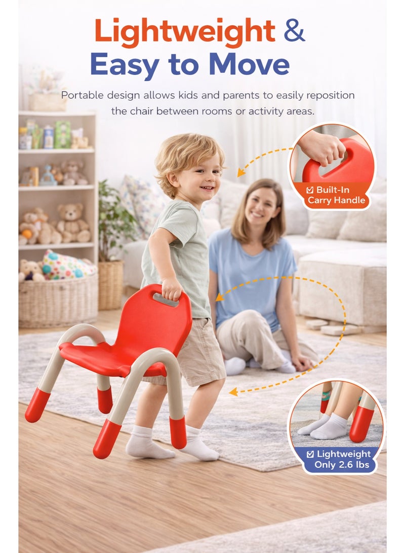 Joy & Learn  Kindergarten Chair - Light blue, perfect for everyday use whether for studying, drawing, eating, or playing - Image 3