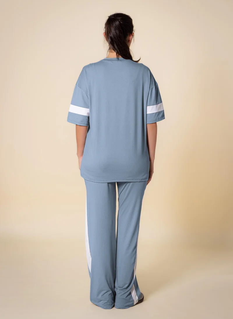 SHAPES Blue COMFORT T-SHIRT SET for Women | Best Price UAE