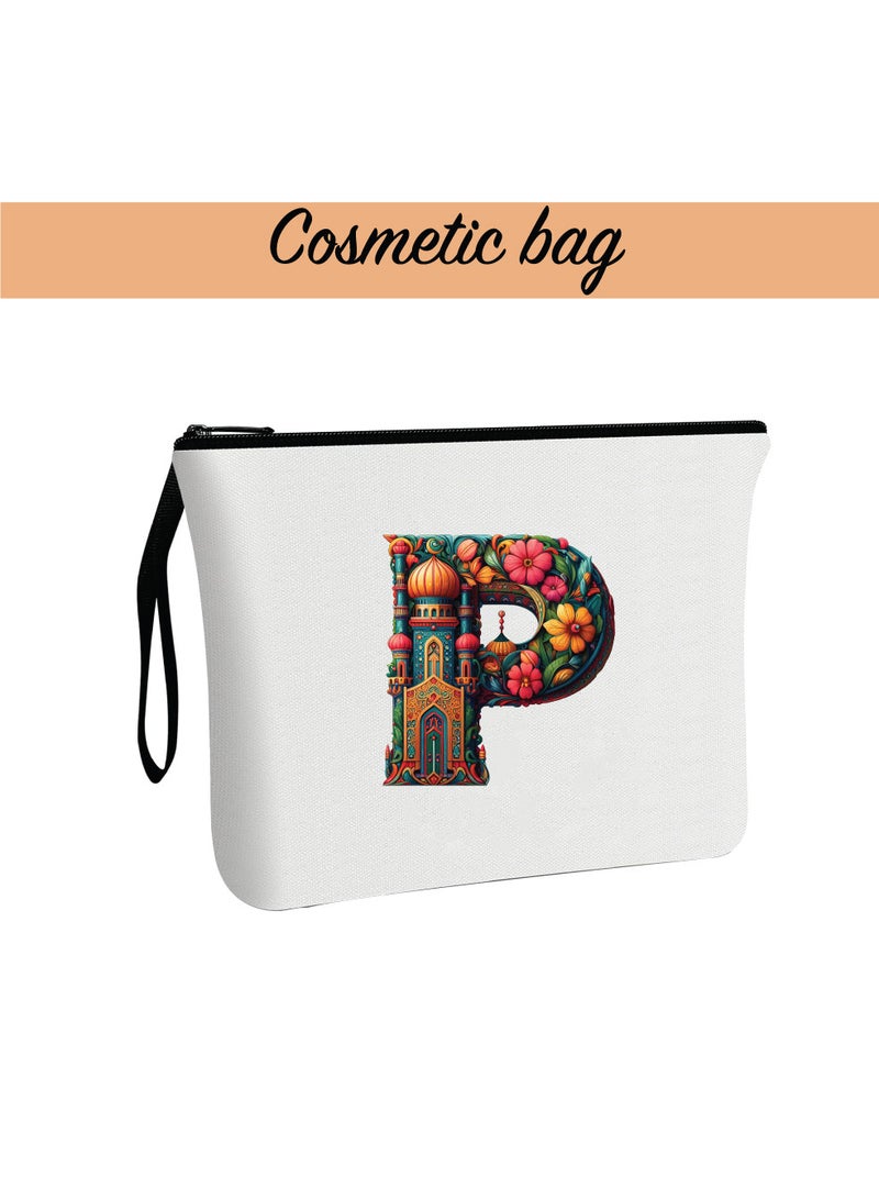 PRINTSHOP4ME Pack of 3 Initial Monogram Gift Set - Black Coffee Mug, Cosmetic Bag and Cotton Tote bag Set - Gift Set for Her - Perfect for Ramadan, School, Travel and Birthday Gift - Image 4