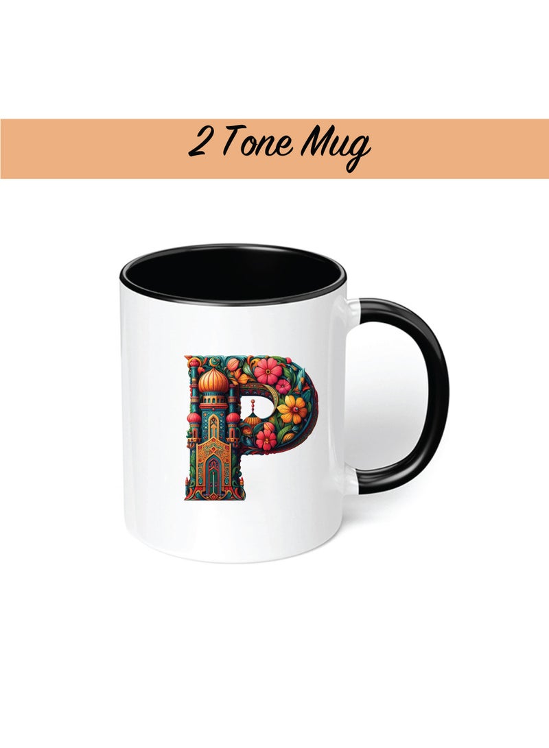 PRINTSHOP4ME Pack of 3 Initial Monogram Gift Set - Black Coffee Mug, Cosmetic Bag and Cotton Tote bag Set - Gift Set for Her - Perfect for Ramadan, School, Travel and Birthday Gift - Image 5